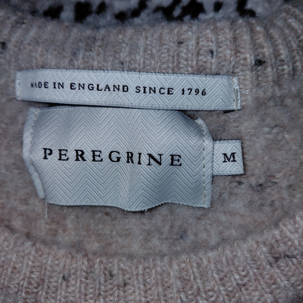 Peregrine British Wool Ford Crew Jumper oatmeal M - Picture 11 of 16